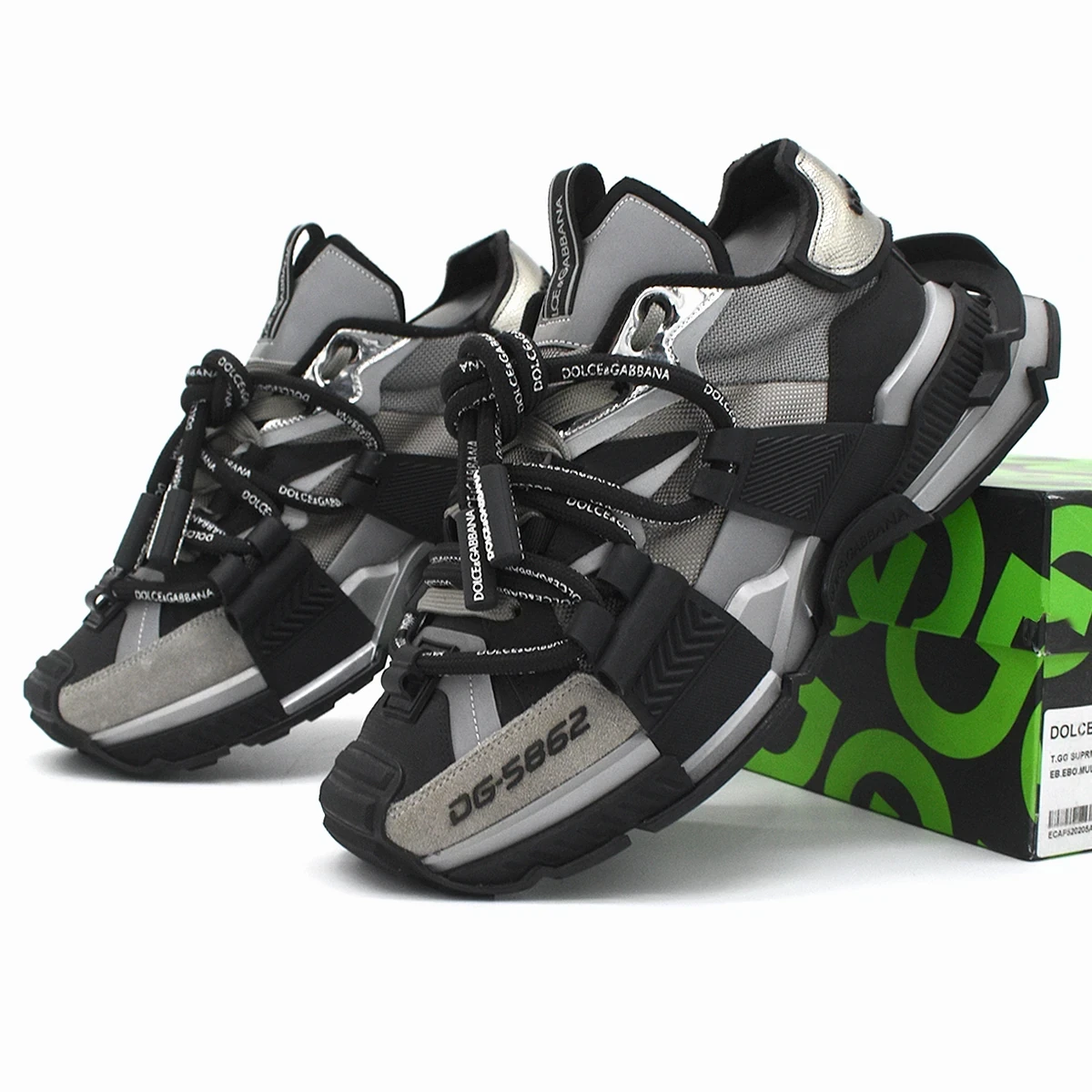 Sneaker Bassa DG Negro / Plata