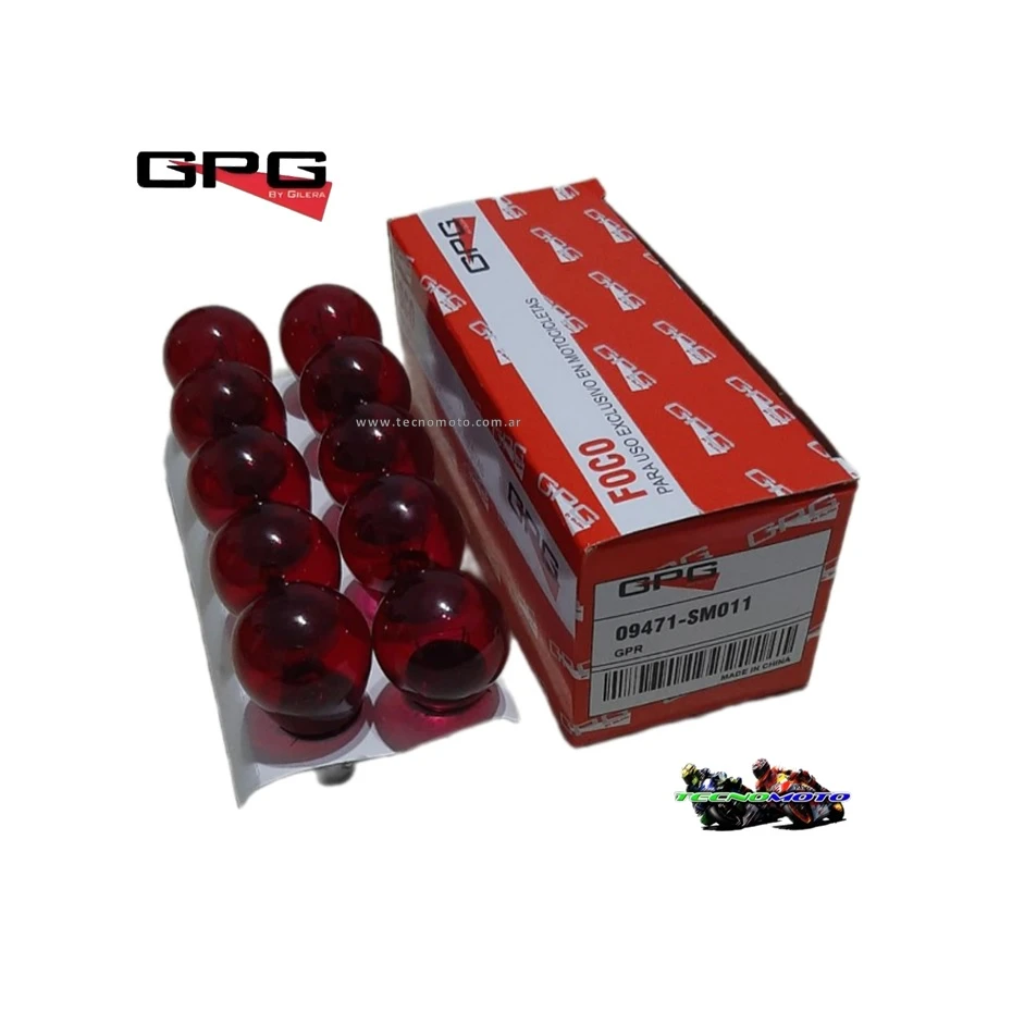 LAMPARA CAJA X 10U 12V 21/ 5W ROJA -49251