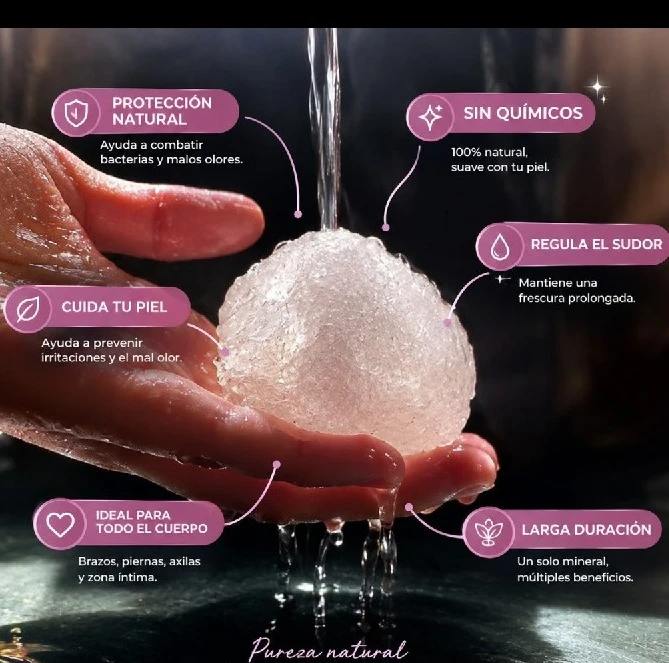 Lander Natural Crystal - Desodorante Mineral en Barra  2