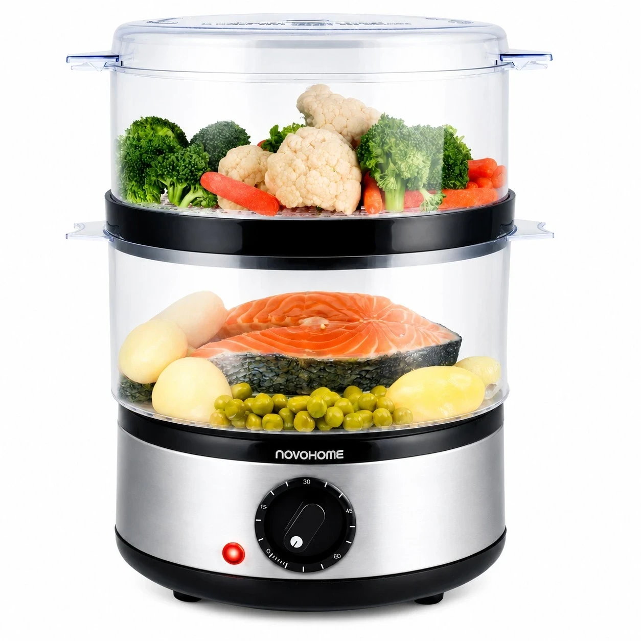 Vaporera 2 niveles 800 watts novohome 2
