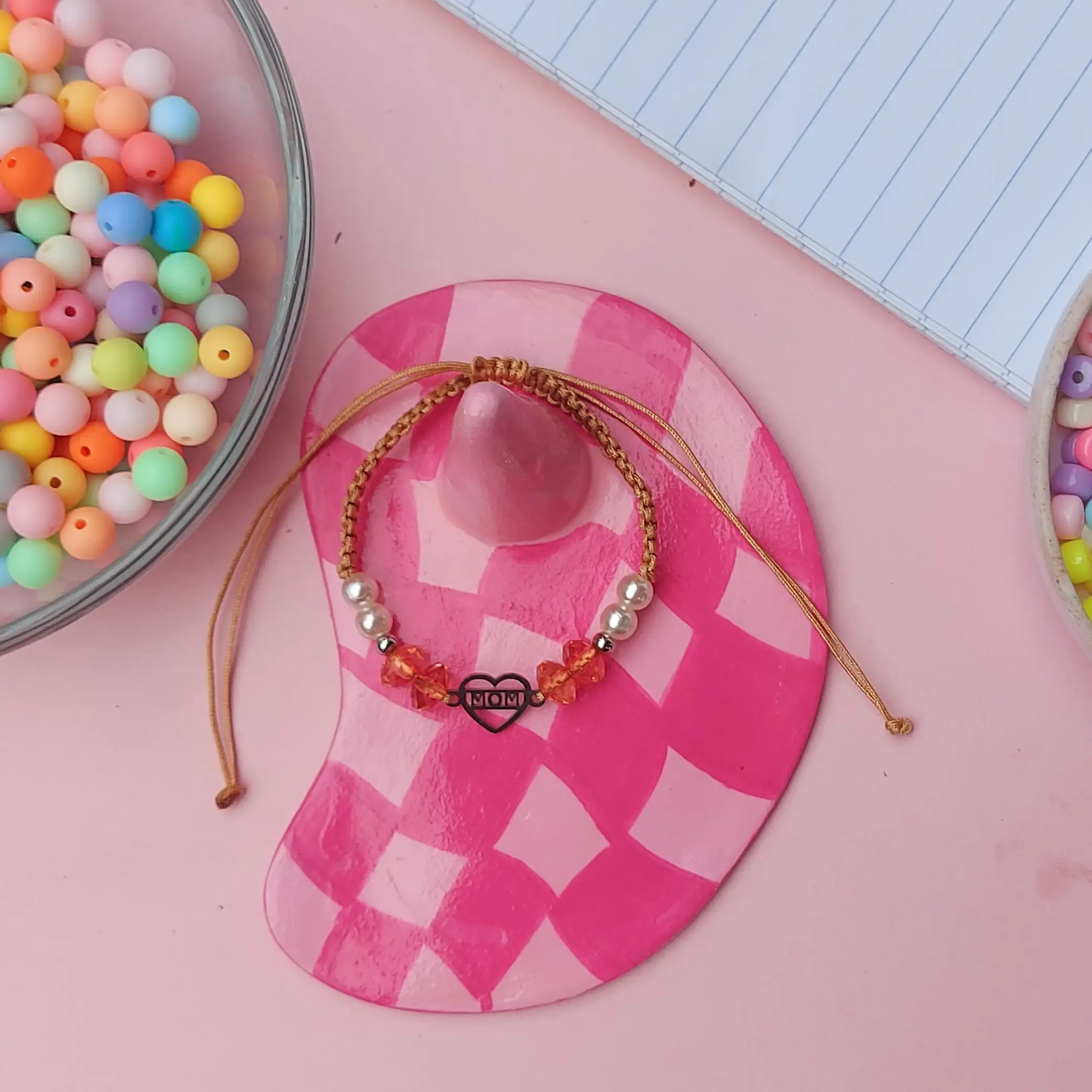 Pulsera con conector de corazon MOM