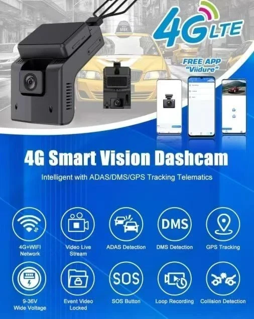 DASHCAM Cámara 4G/GPS con doble lente : frontal e interior 5