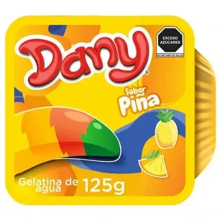 GELATINA SABOR PIÑA DANY 125 G – GELATINA DE AGUA