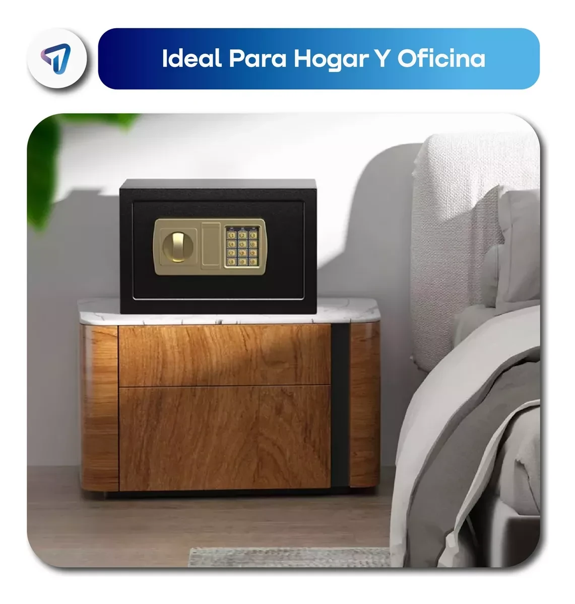 Caja Fuerte De Seguridad Electrónica Cf002 31x20x20 Waggs 3