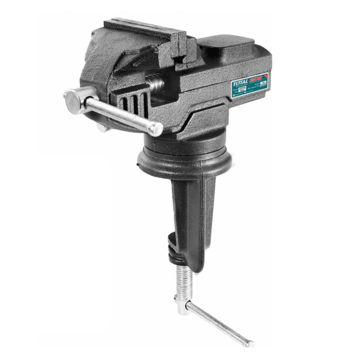 Tornillo de banco con base giratoria 60mm soporta 100kg total 4