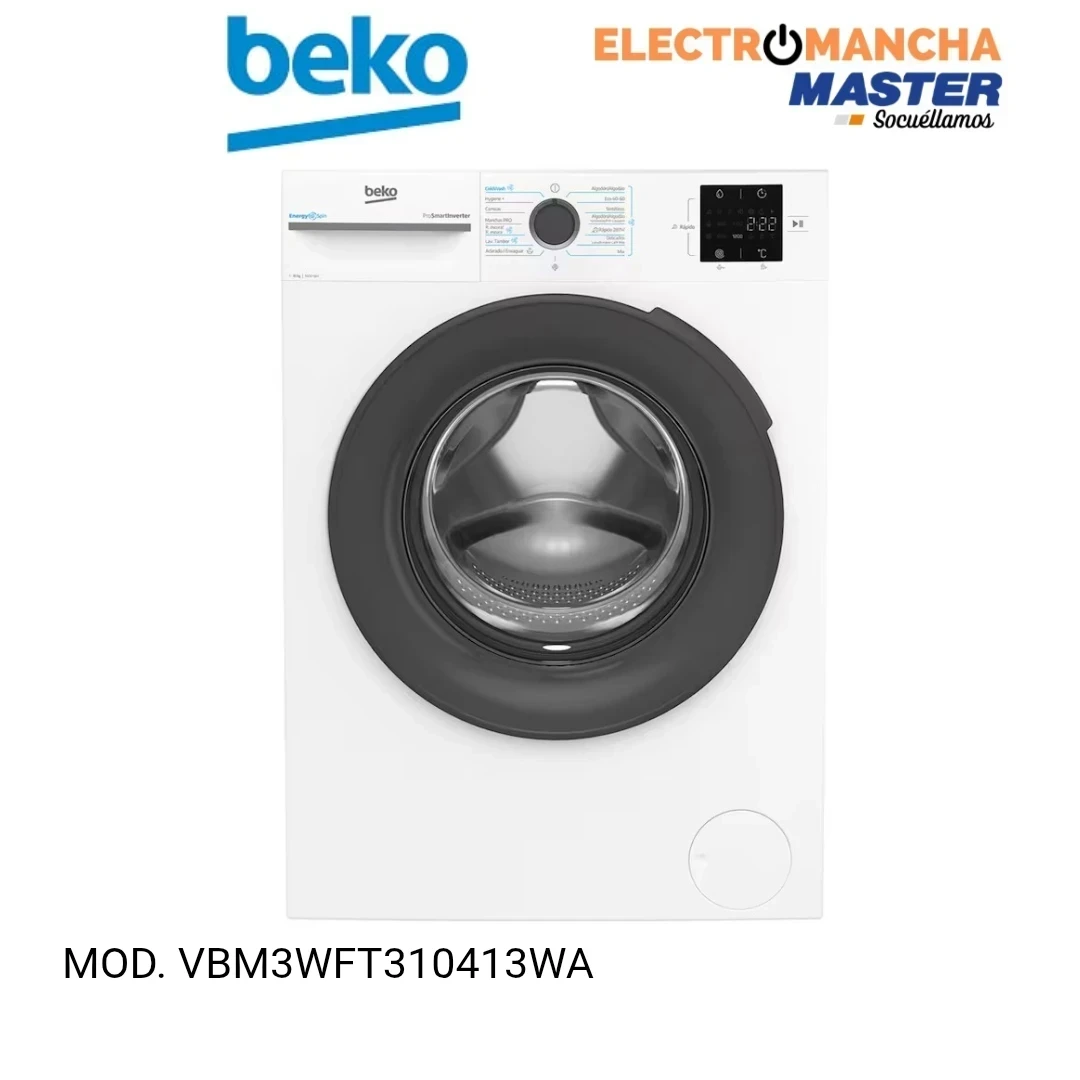 LAVADORA BEKO VBM3WFT310413WA 10 KILOS 1400 RPM. A 