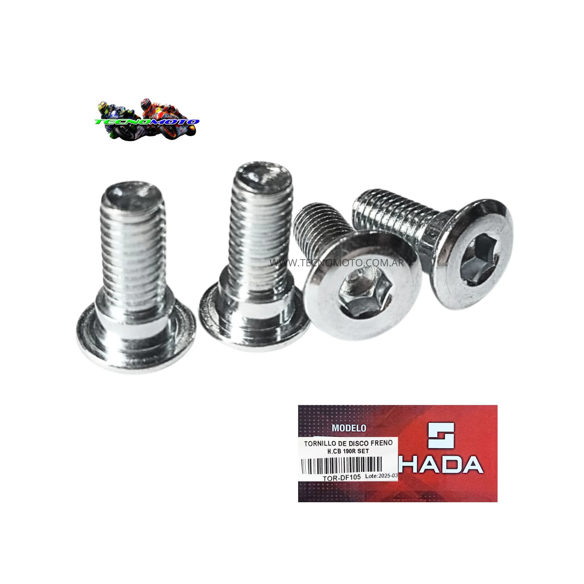 TORNILLO DISCO FRENO HONDA 190 CB -KIT-49030