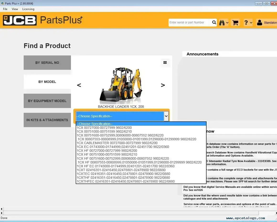 JCB PART PLUS EPC 