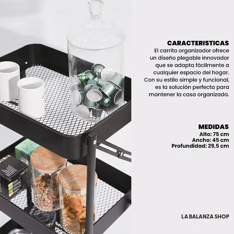 Organizador Suono 3 estantes plegable 2