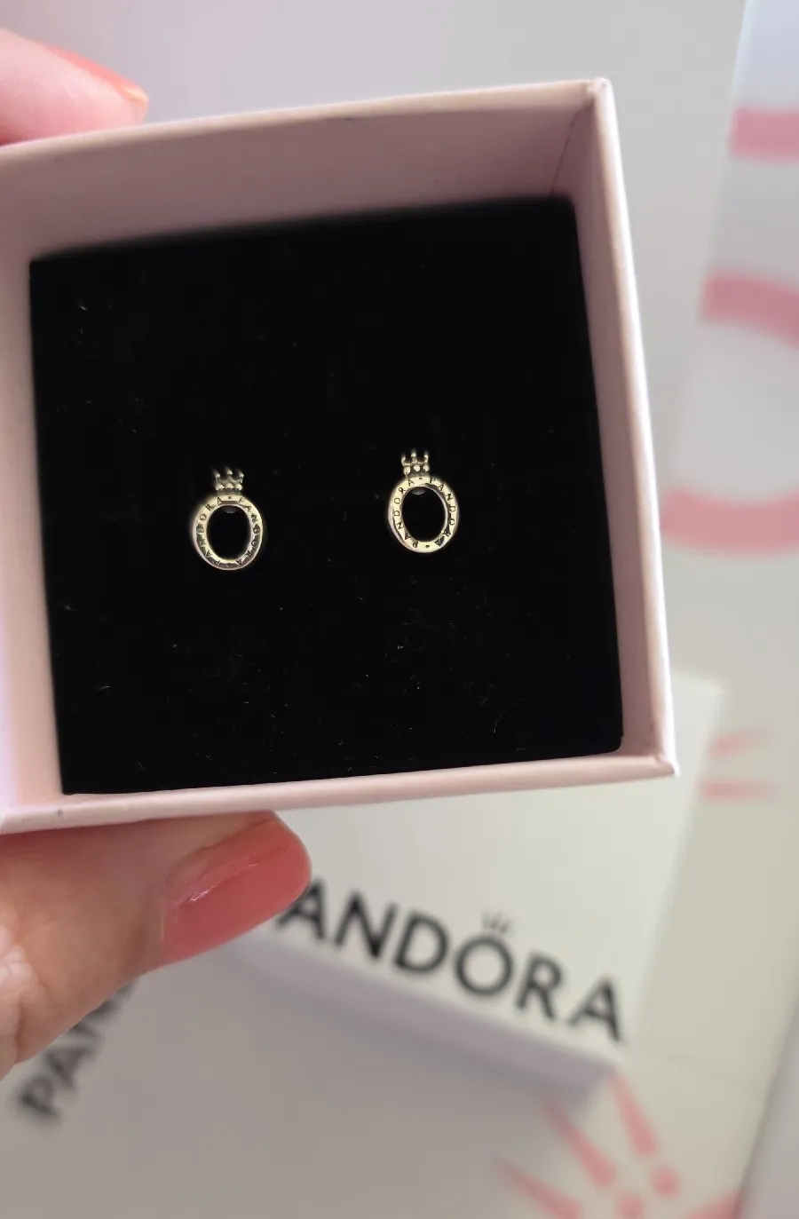 Pandora Crown O silver earrings 