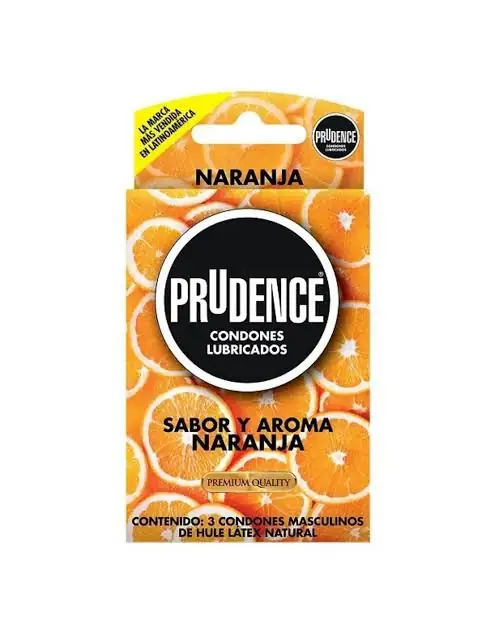 Condones Lubricados Prudence sabor Naranja 