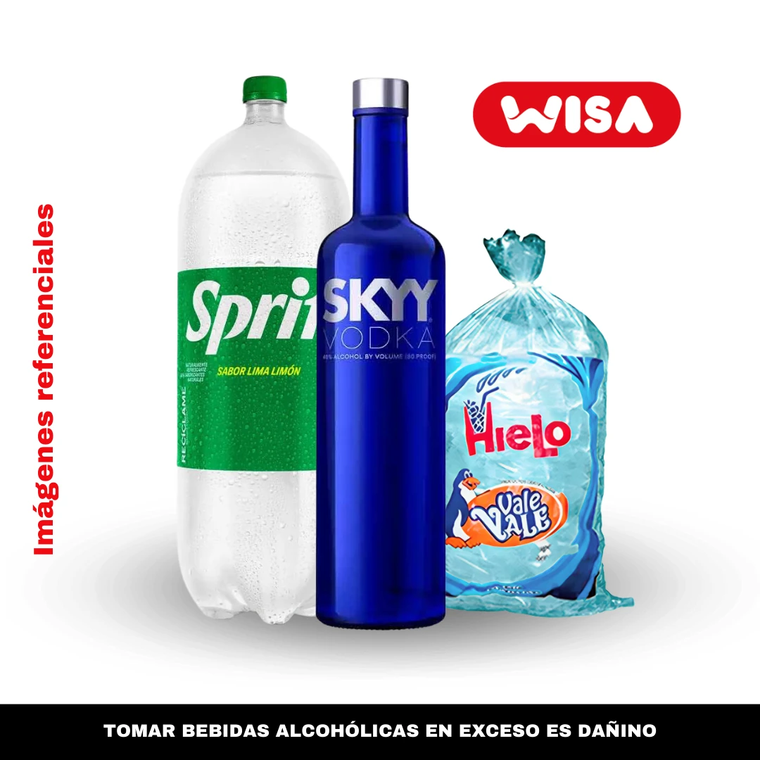 Combo Vodka Skyy 750 ML + Sprite 3 L