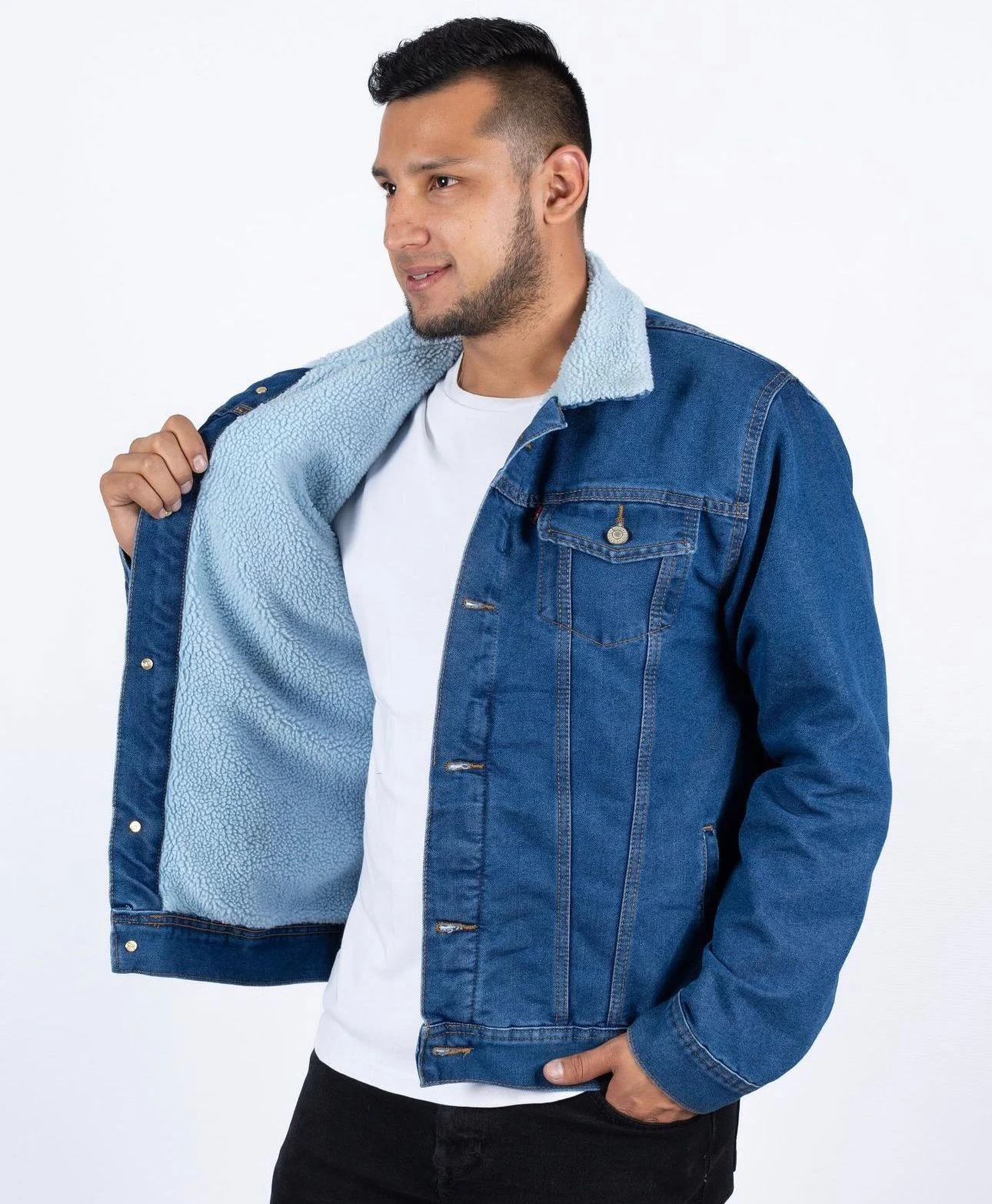 Chaqueta en Jean con ovejero  4