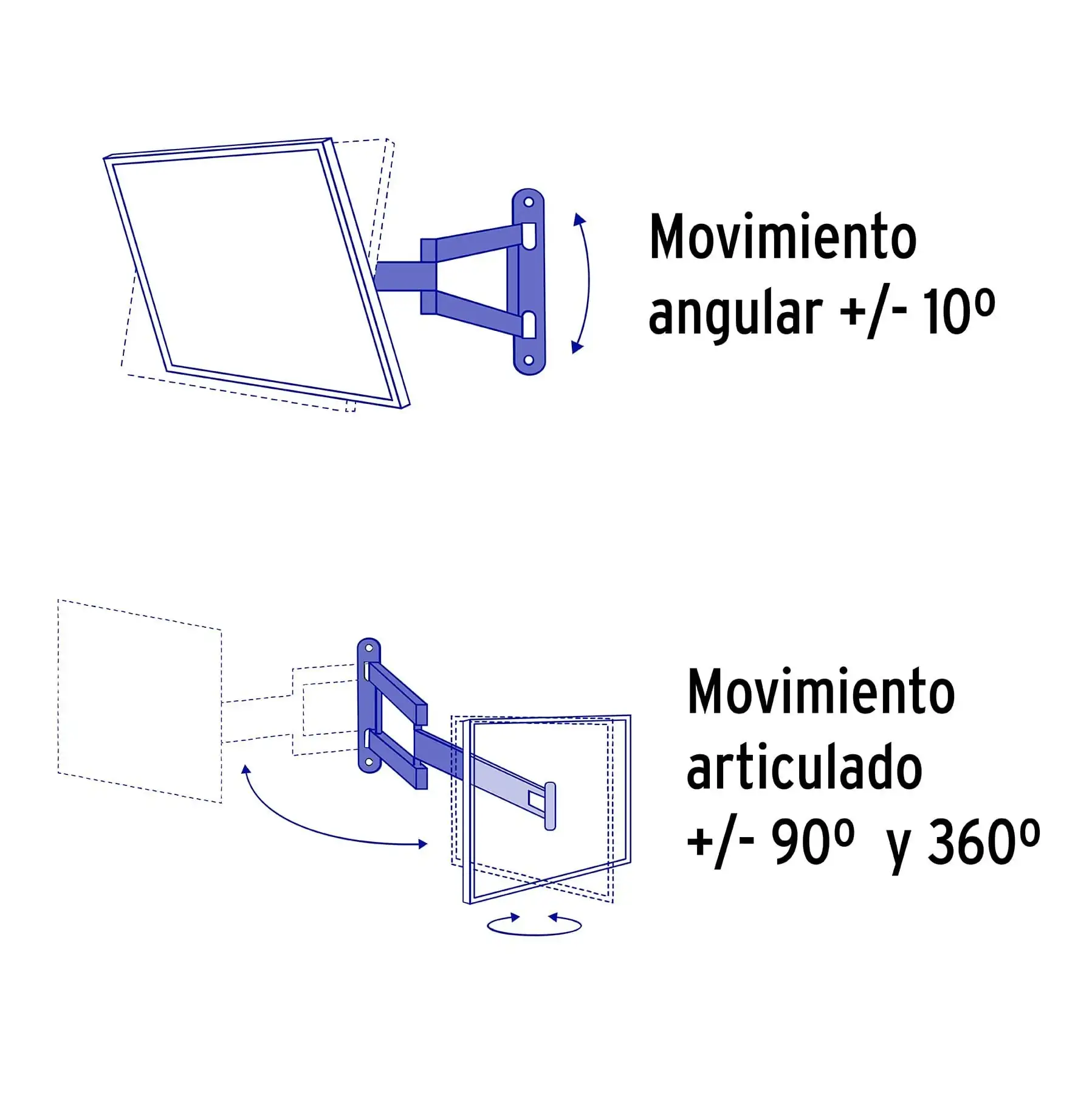 Bracket movible 14"-40" Volteck 2