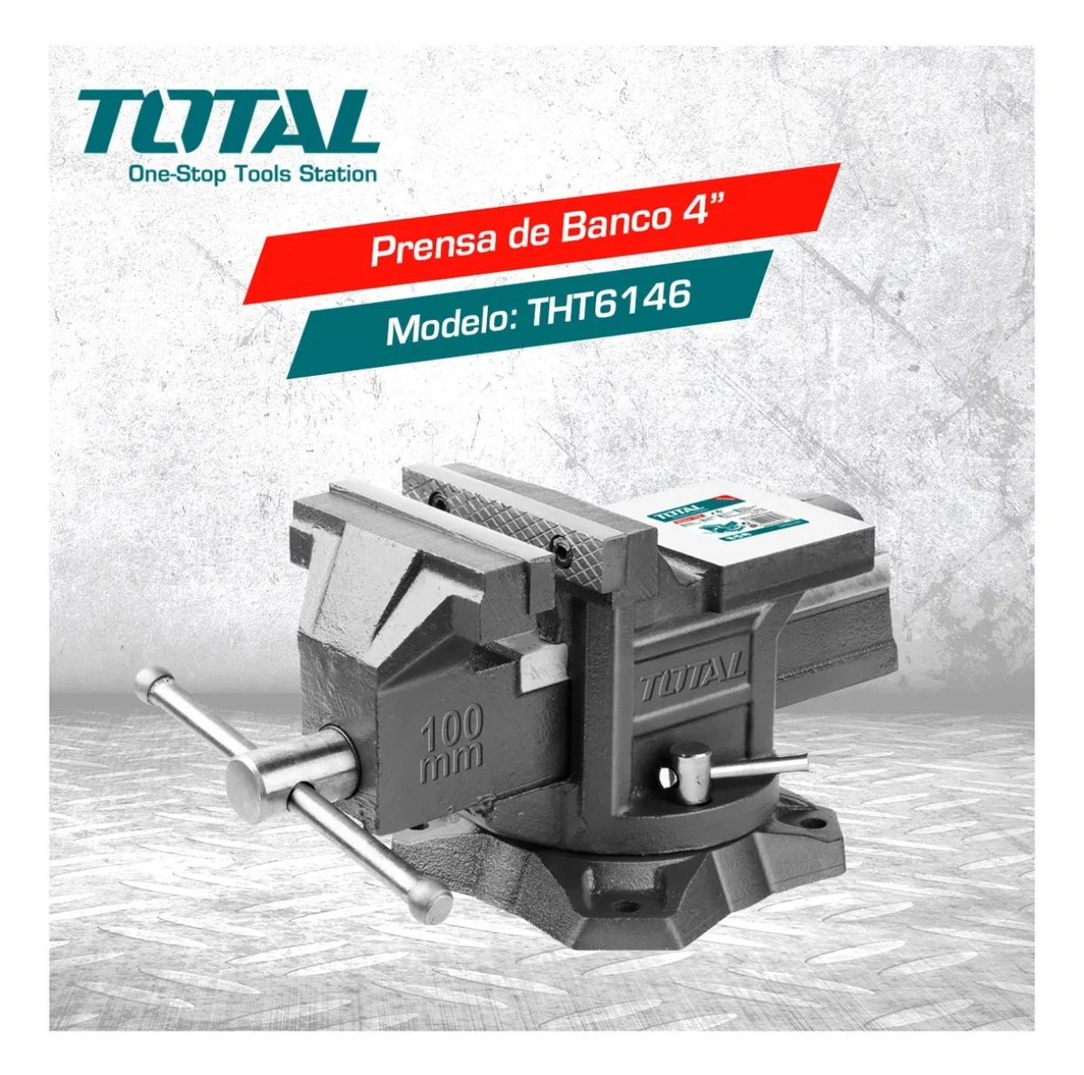 Morsa de banco TOTAL con yunque 4" 100mm