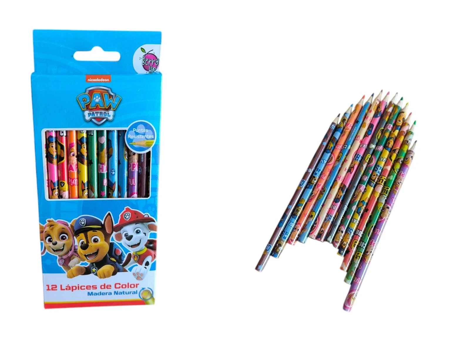 Colores de Madera 12 pz PAW PATROL