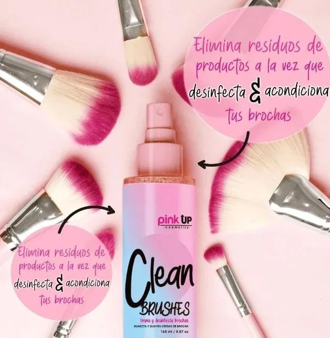 Clean brushes pink up
