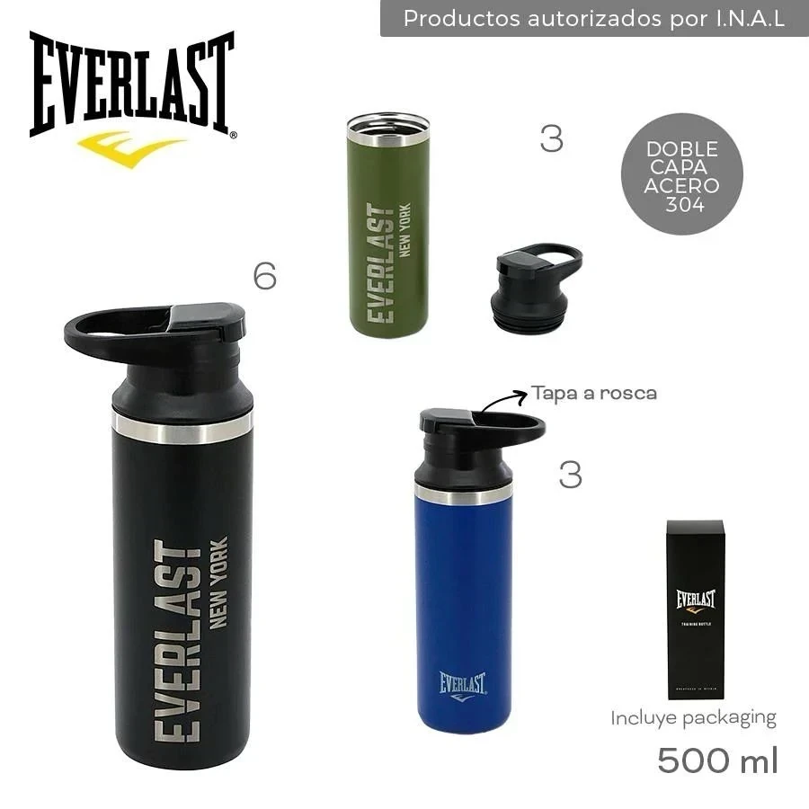 BOTELLA TERMICA EVERLAST NEGRO 18392