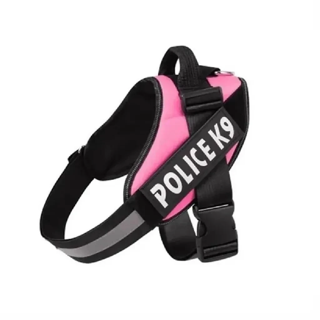 Pechera anti tirones Police K9 color rosado