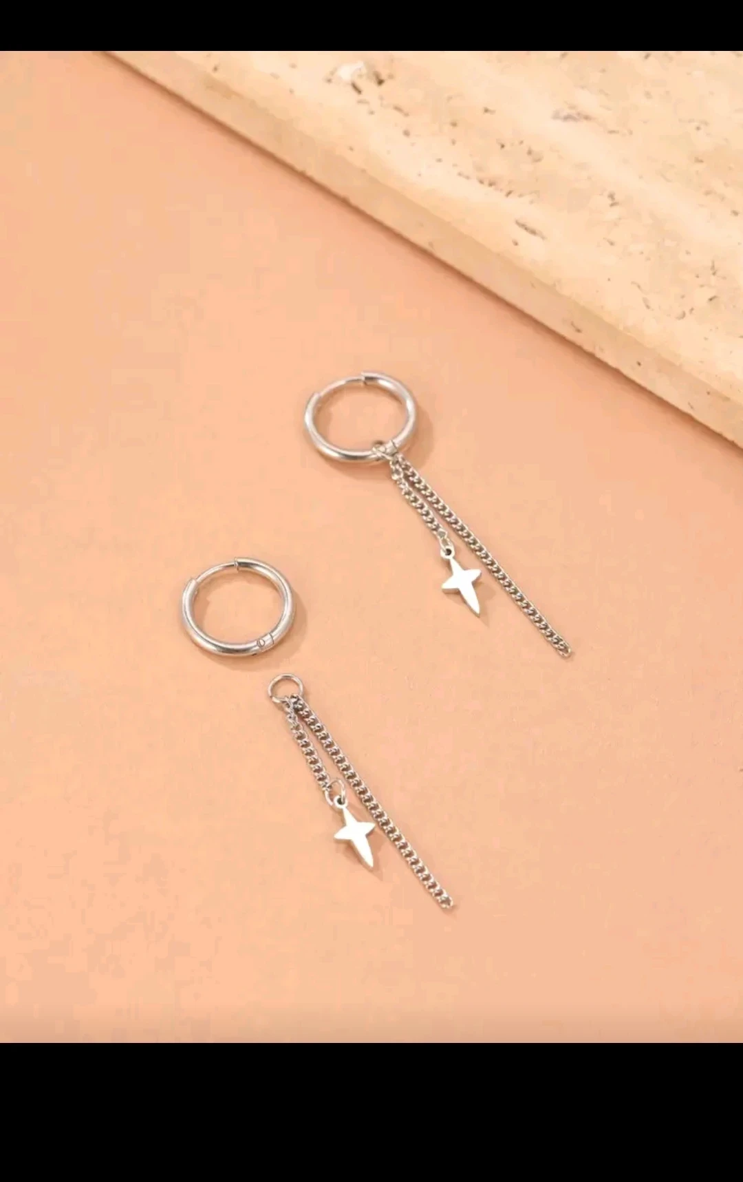 Oendientes colgantes diseño hexagonal estrella ⭐ colgante 5