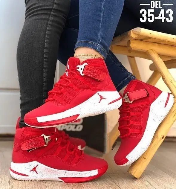 Tenis Botin Jordan Rojo Unisex