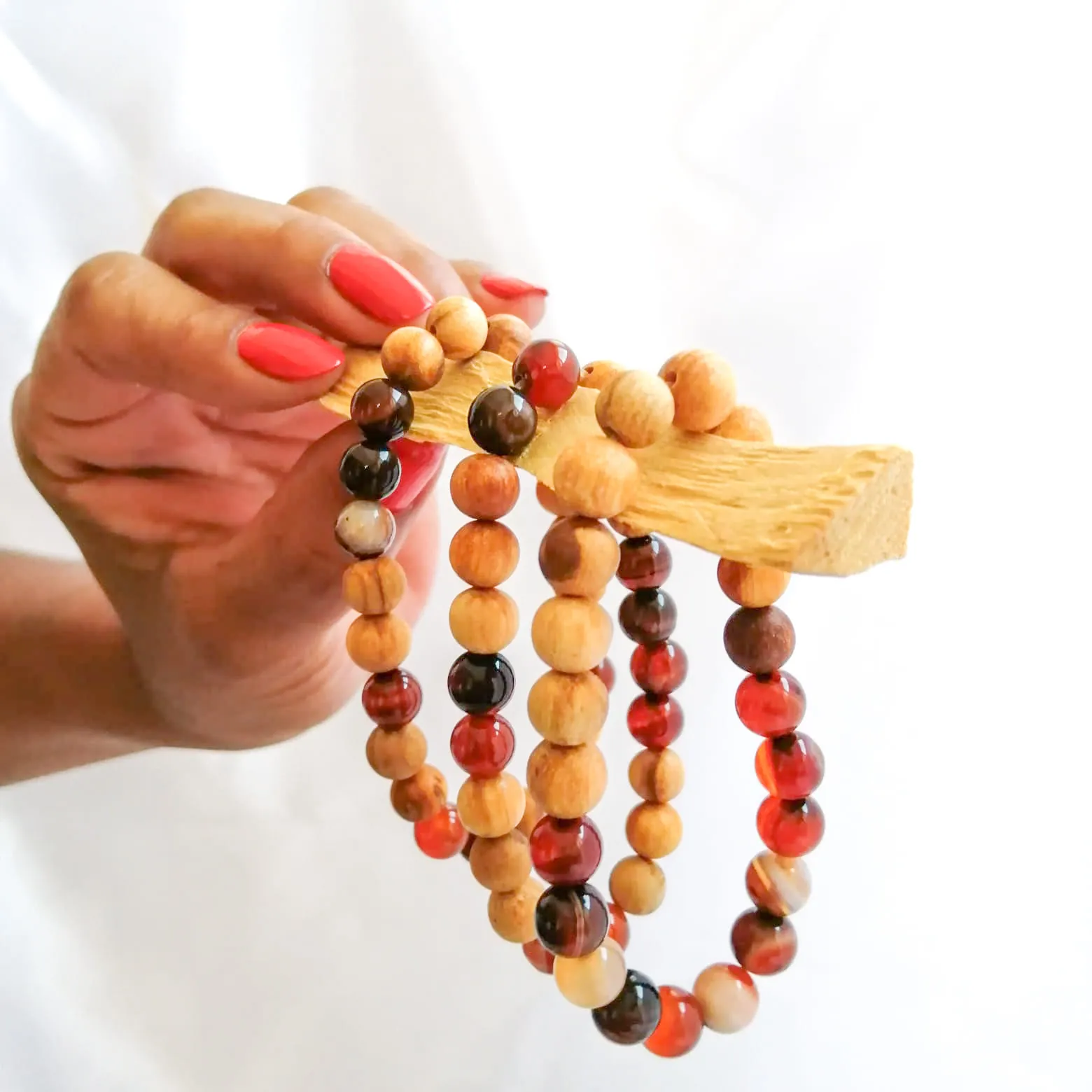 Pulseras de Cuarzo y Palo Santo