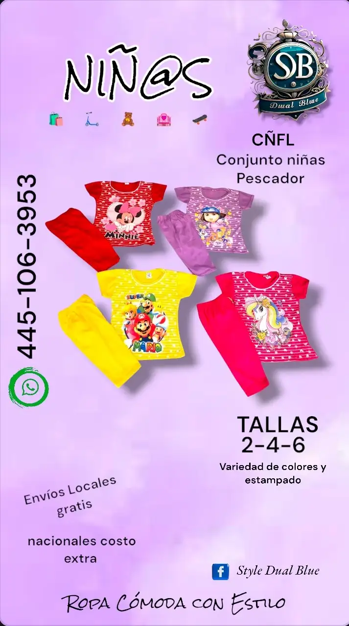 Conjunto de niñas Pescador 4