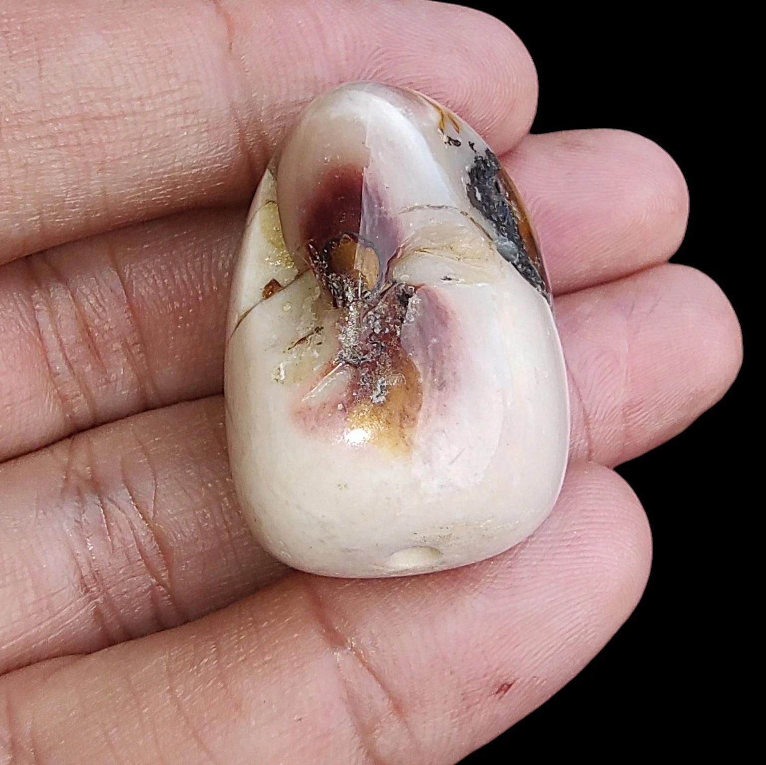 Atractiva agata manchada moka natural 