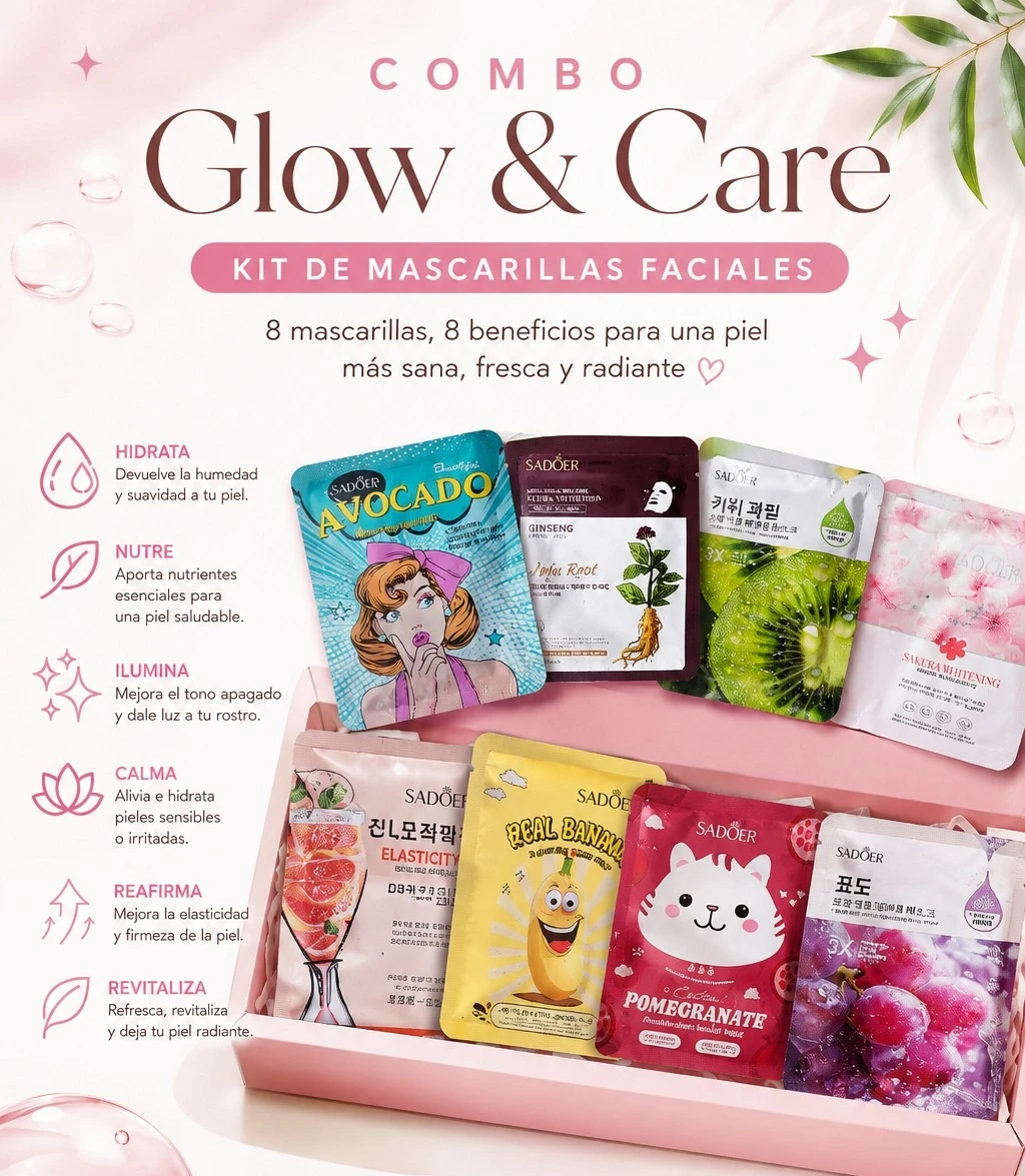 kit glow & care mascarillas