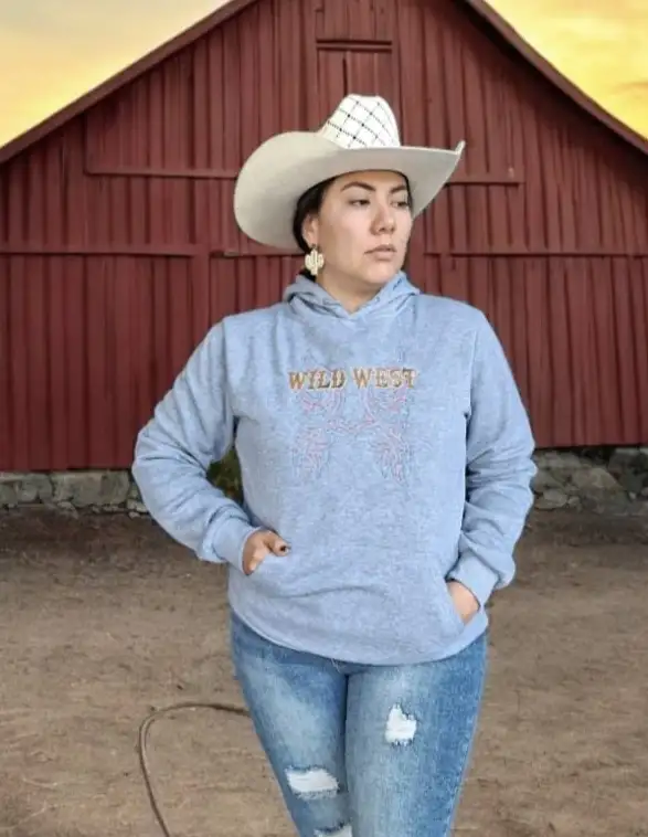 SUDADERA VAQUERA BORDADA UNISEX  4