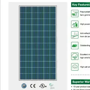 panel solar 350 W policristalino 39 v 9 amp