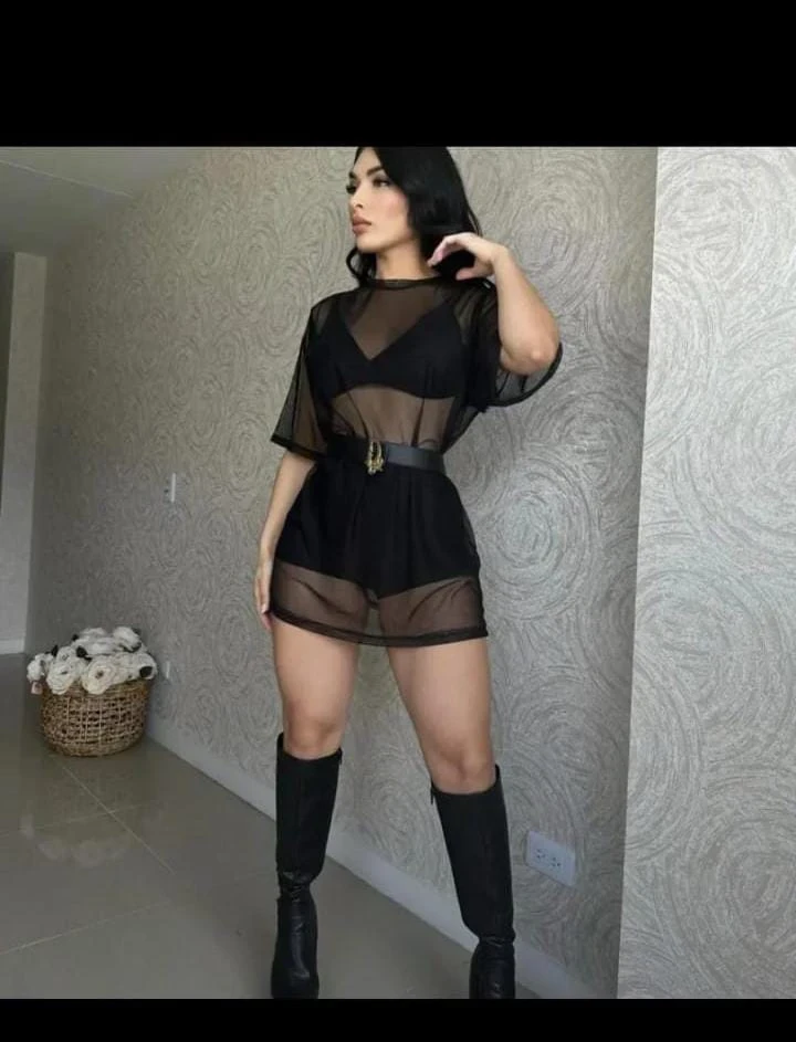 VESTIDO CORTO EN VELO