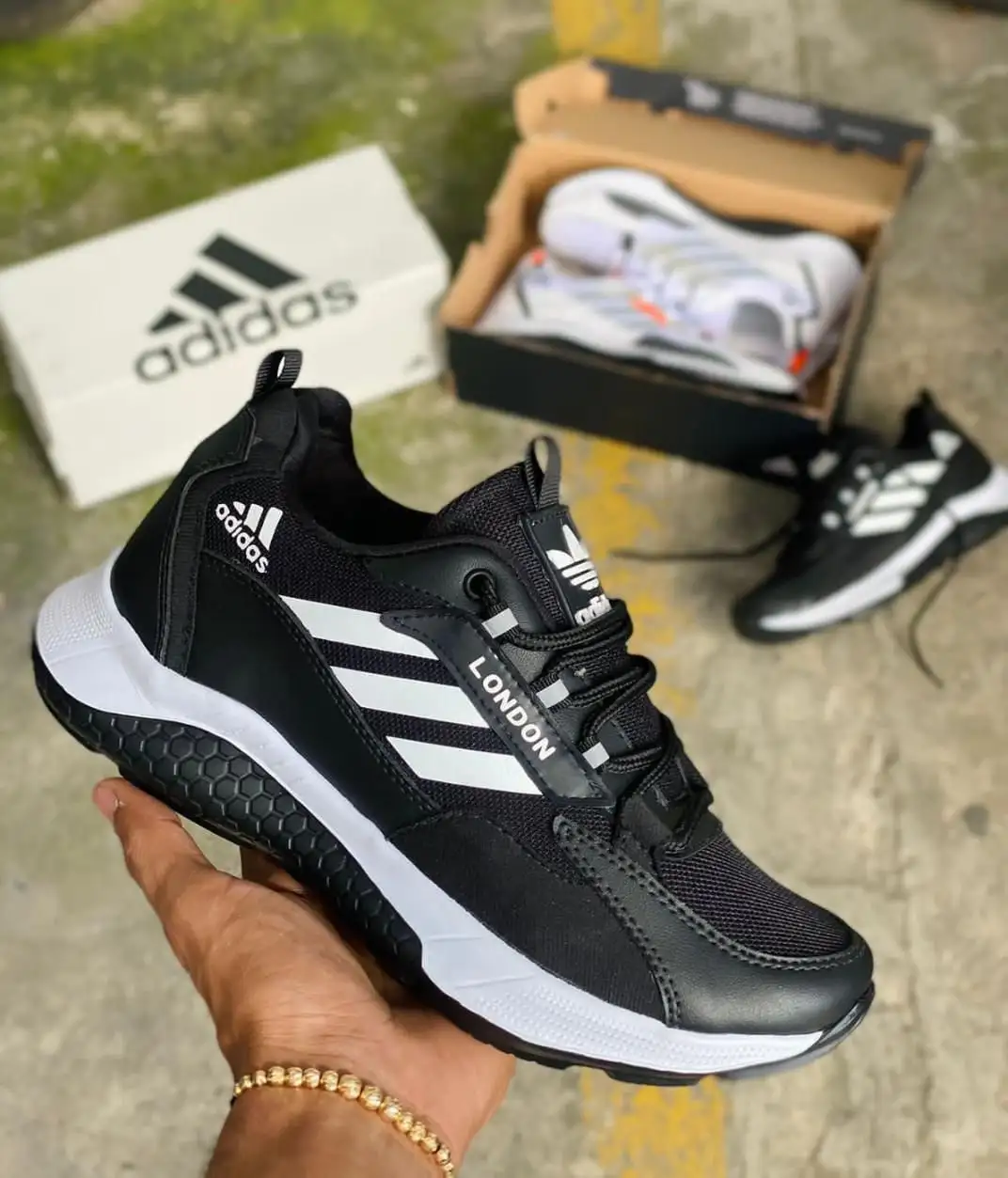 Tenis Adidas London Full Negro Caballero 