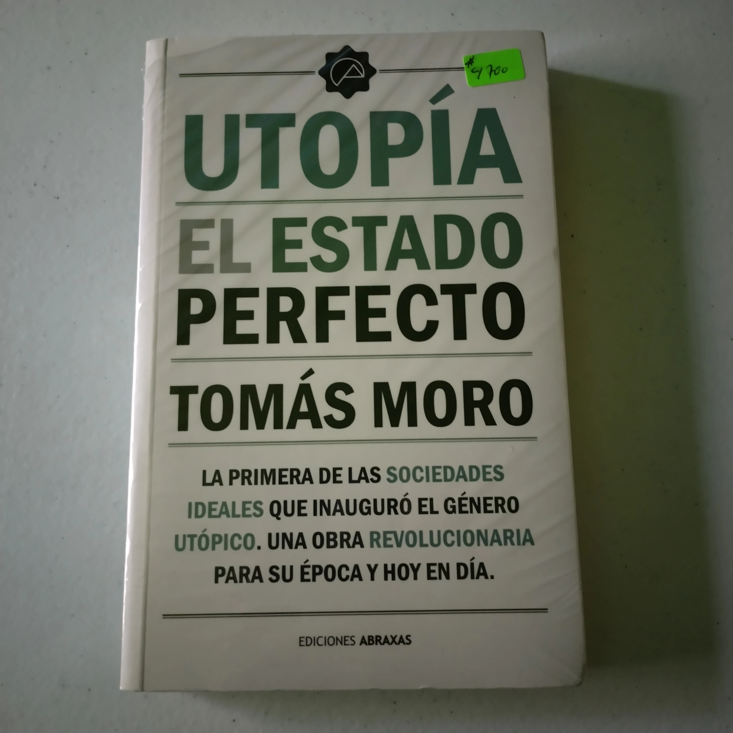 Utopía Tomás Moro , nuevo