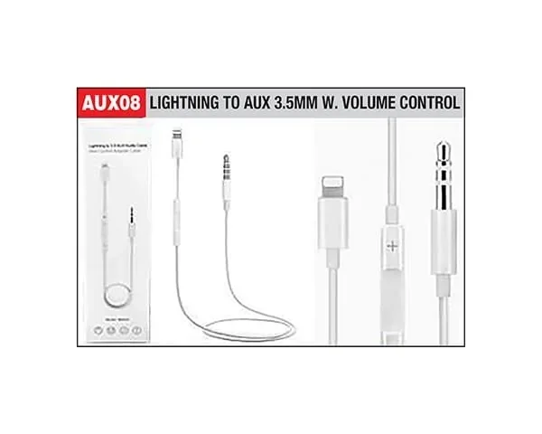LIGHTNING A AUX 3.5MM W. CONTROL DE VOLUMEN