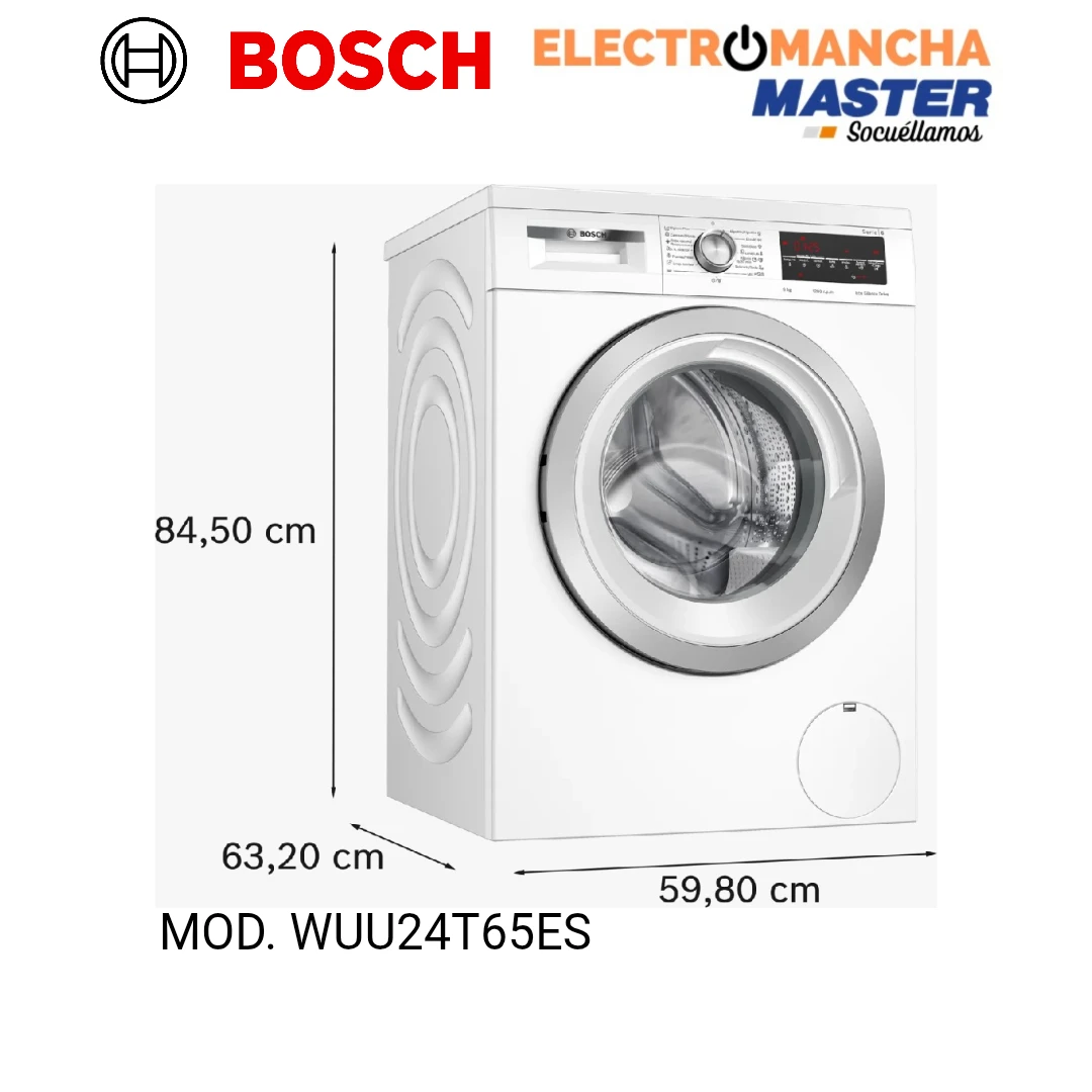 LAVADORA BOSCH WUU24T65ES 9 KILOS 1200 RPM. CLASE A 5