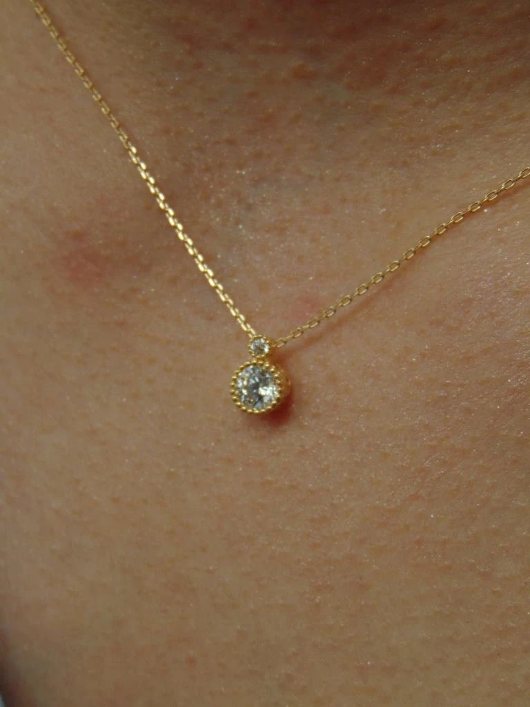CADENA ORO LAMINADO 18K DELGADA DIJE PUNTO DE LUZ 5MM |LARGO 45CM  2