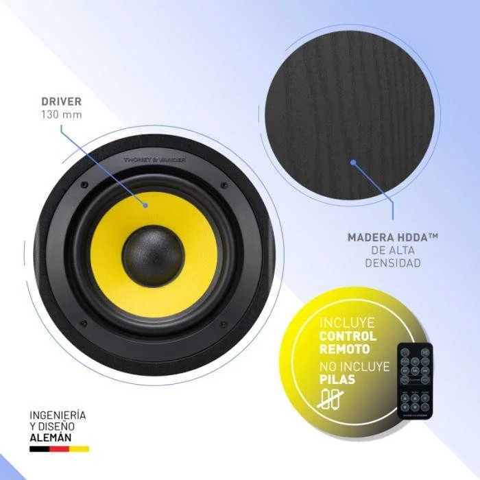 Bocinas 2.0 con Bass Reflex, Bluetooth 5.3, 120W 2