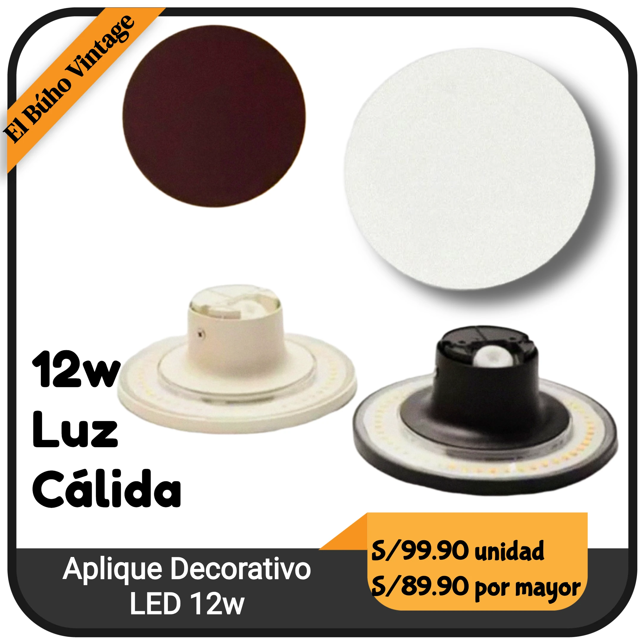  Aplique LED Tipo Luna 12w 10
