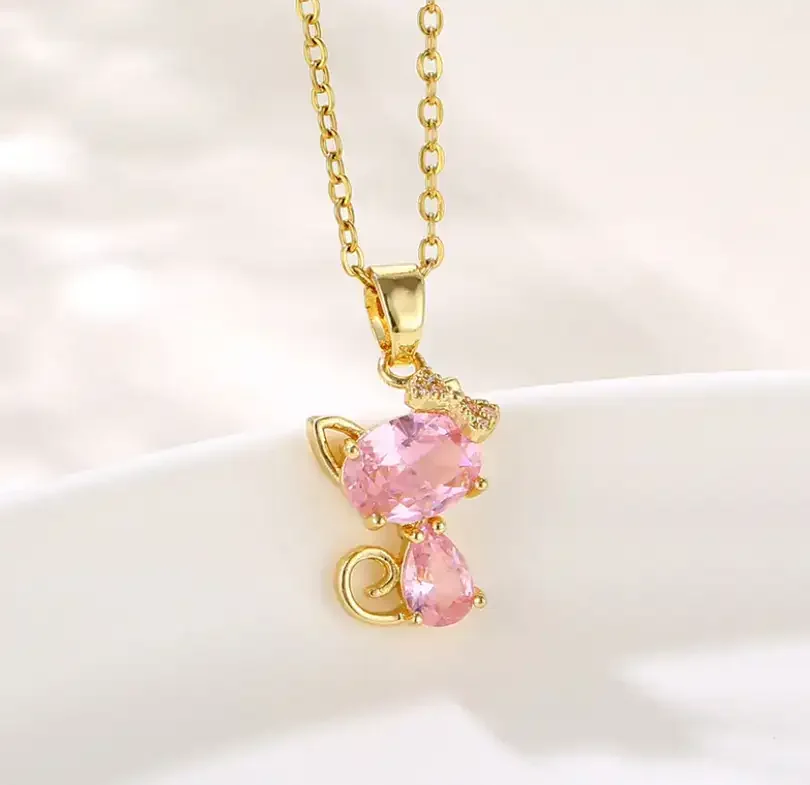 Cadena con pendiente "Gatita" 4
