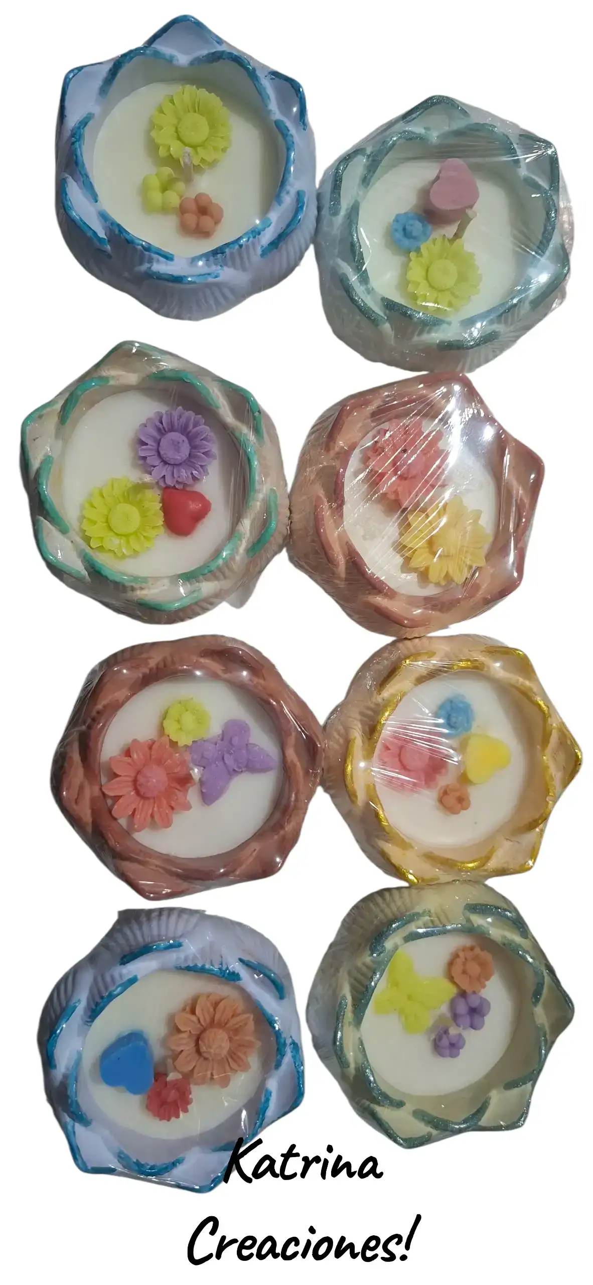Kits vela de soja o coco en recipiente loto de yeso 2