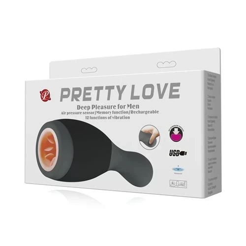 Masturbador Vibrador 12 Func. Sensor Presion Aire Usb Recargable Silicona