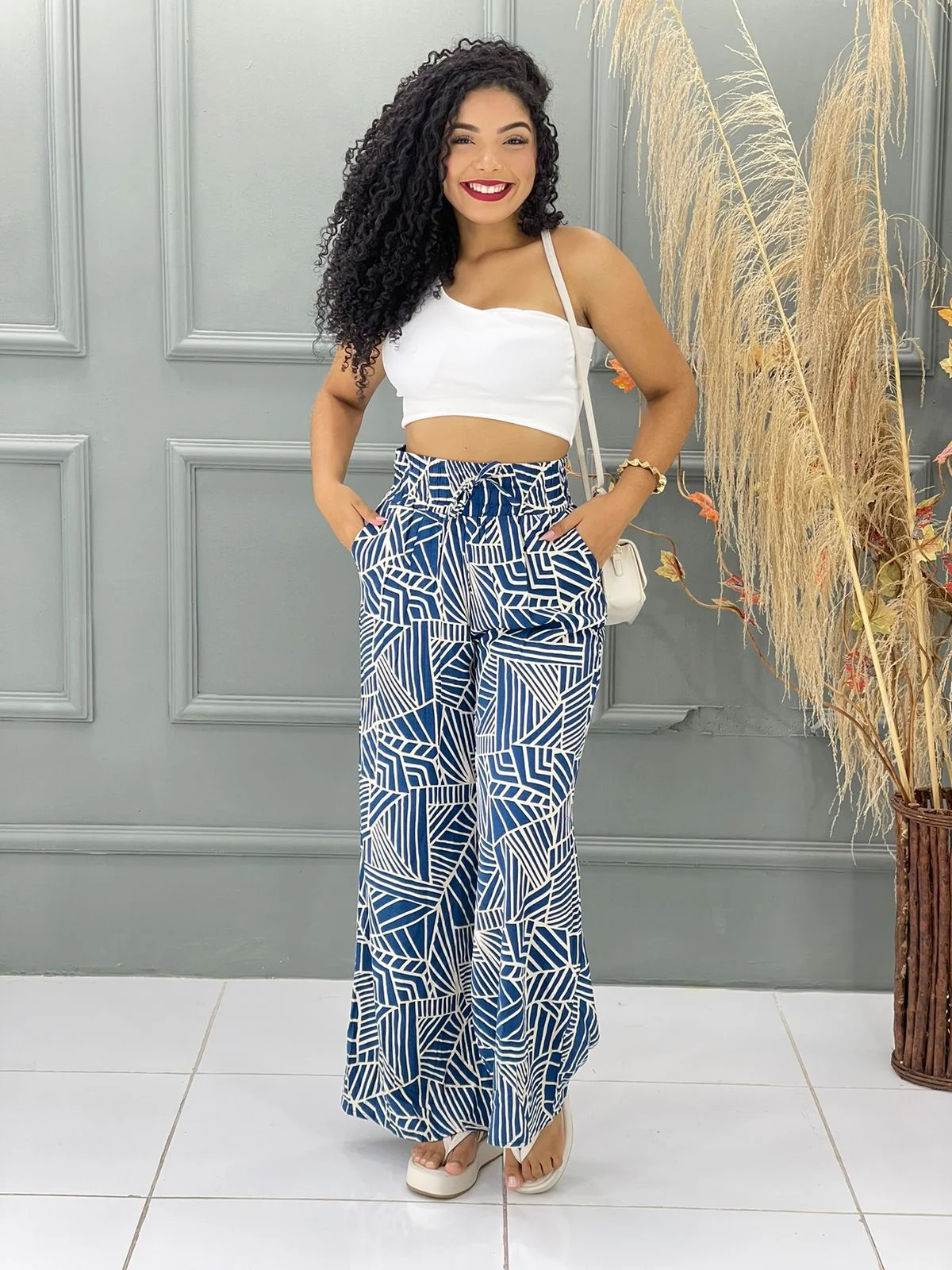 CALÇA PANTALONA VISCOLINHO ESTAMPADO 3