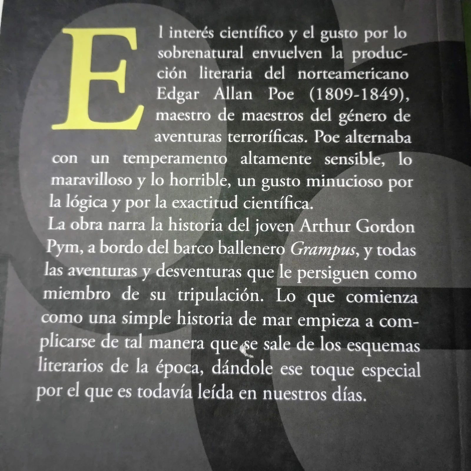 Narración de Arthur Gordon Pym, Edgar Allan Poe, nuevo 2