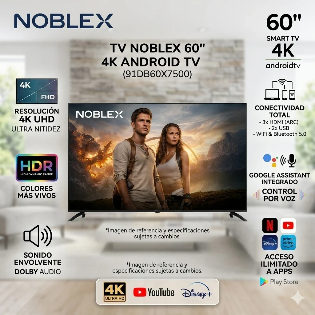 Smart tv Noblex 60" android
