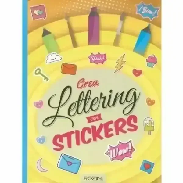 Libro Crea Lettering con Stickers/Stencil