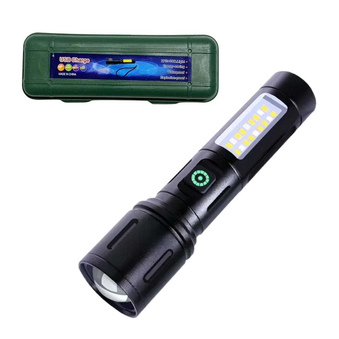 linterna mediana estuche verde 