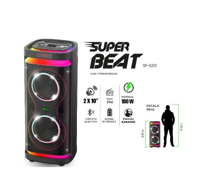 PARLANTE GCA SUPER BEAT 10" X2