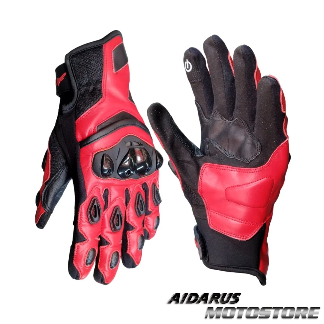 GUANTES DE CUERO A-STAR COLOR ROJO