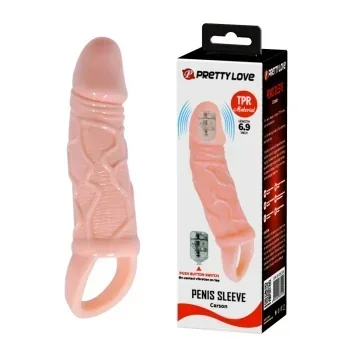 Extencion 3cm Penis Sleeve con vibracion